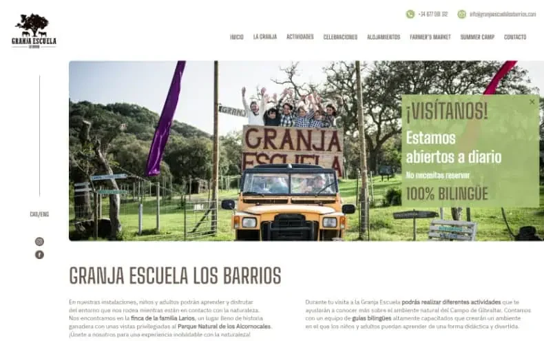 WordPress, Custom templates, Custom booking form, Spanish and English